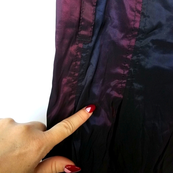 Funky Wearable Art Iridescent Hi Waist Full Skirt Fully lined Size 8 - Picture 10 of 16